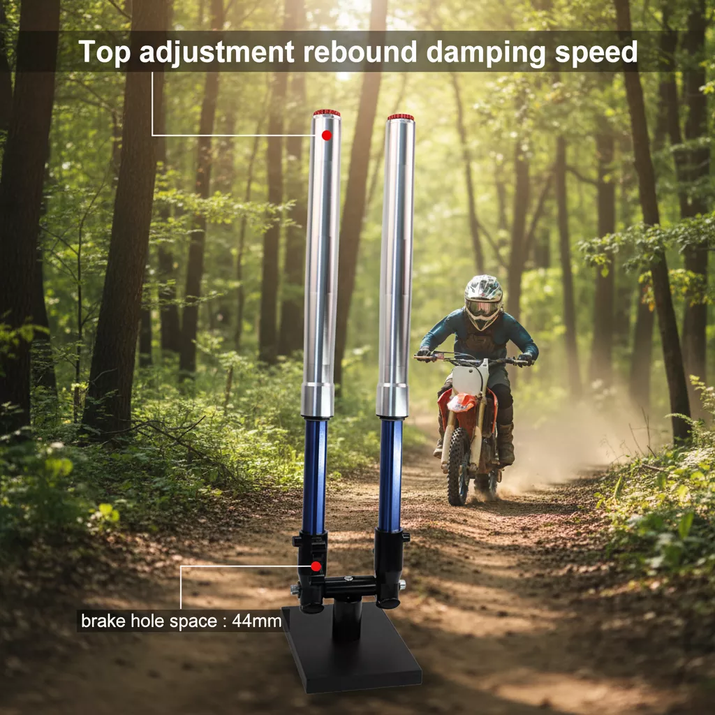 44mm フット倒立フォークリバウンド調整可能なオートバイショックアブソーバー